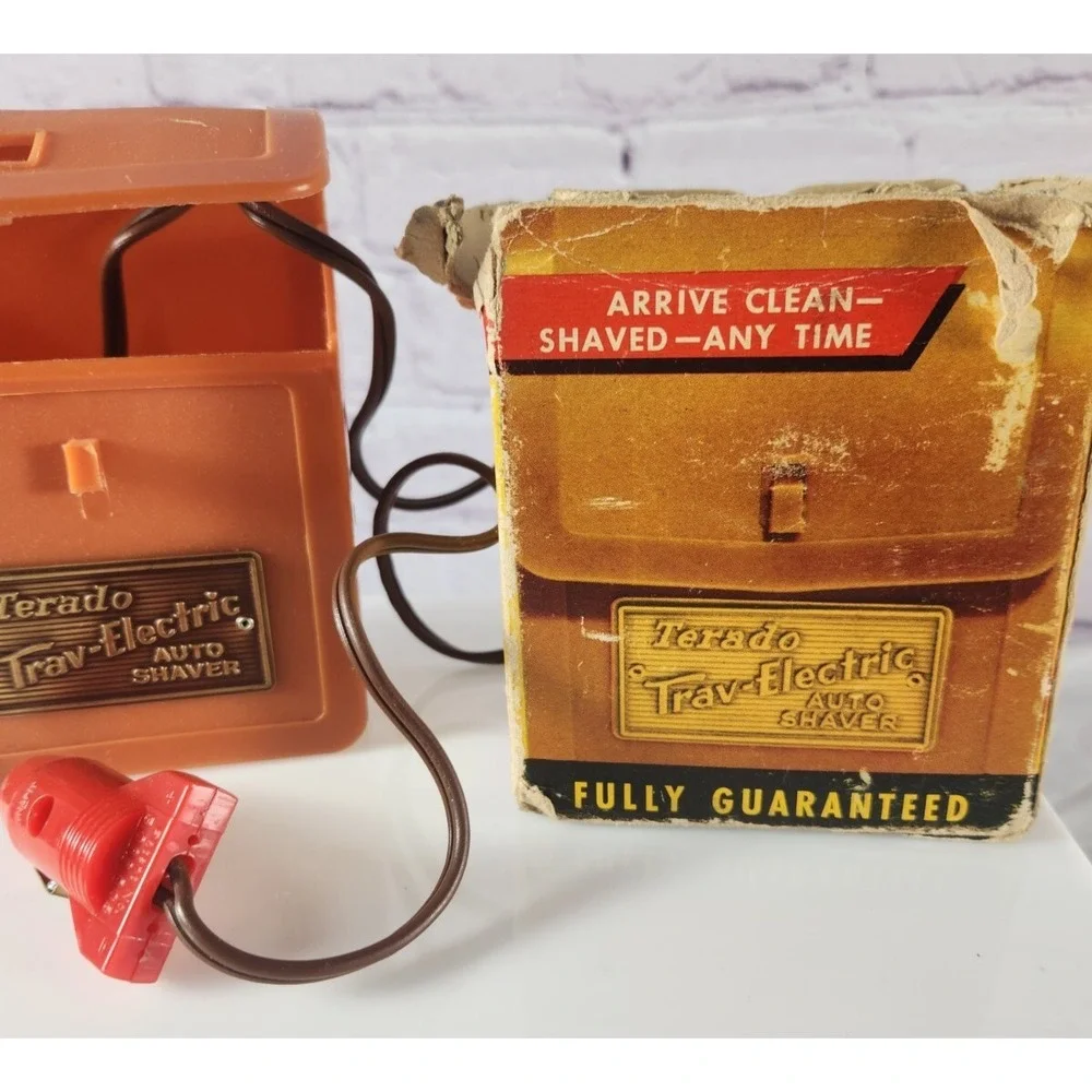 1948-50 Terado -Electric Auto Shaver Plug‎ Charger Box Inserts & Receipt Prop